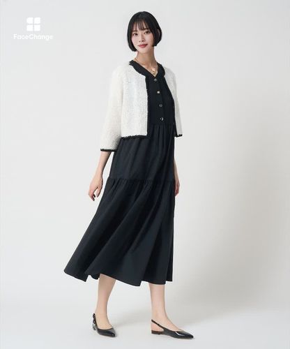 GIMAフェザーバイカラー カーディガン|ANAYI OFFICIAL ONLINE STORE