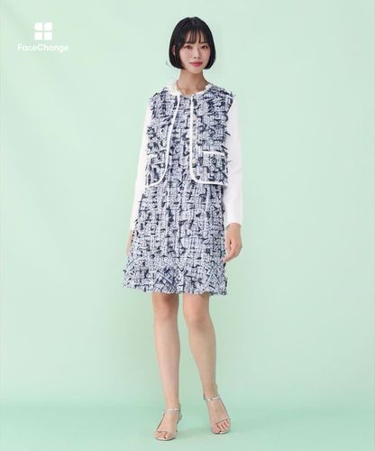 ネイビーリボンツイード カーディガン|ANAYI OFFICIAL ONLINE STORE