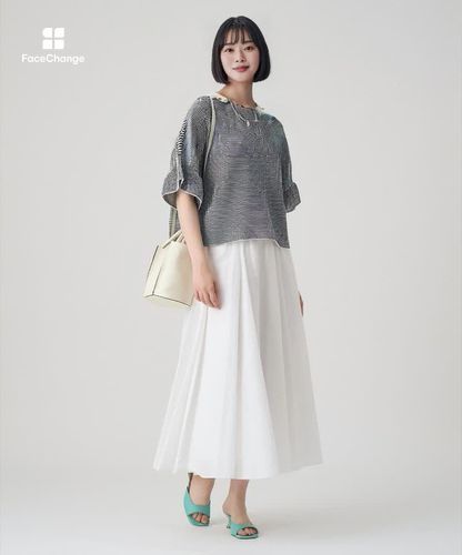 和紙ガーターフリル袖プルオーバー|ANAYI OFFICIAL ONLINE STORE