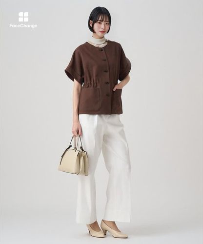 セットアップ対応商品】ドライツイル5分袖ジャケット|ANAYI OFFICIAL