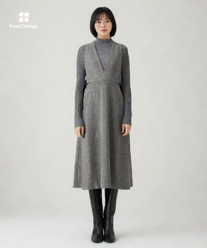 ウールライクツイードジャンパーワンピース|ANAYI OFFICIAL ONLINE