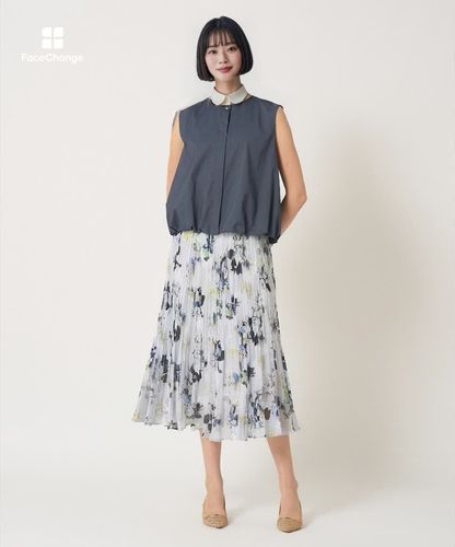 bouquet プリント プリーツスカート|ANAYI OFFICIAL ONLINE STORE