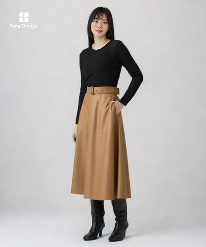 フェイクレザージャンパー スカート|ANAYI OFFICIAL ONLINE STORE