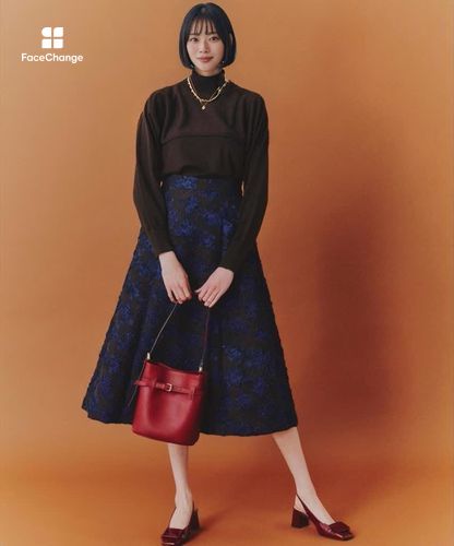 ラメフラワーフクレジャガードフレア スカート|ANAYI OFFICIAL ONLINE