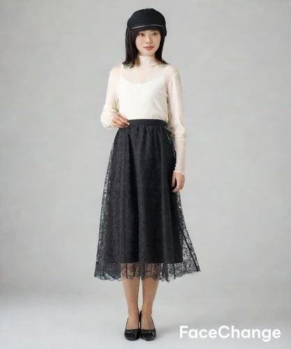 未使用タグ付き✨ ANAYI　 フラワーレーススカート レースフラワーチュールギャザー スカート|ANAYI OFFICIAL ONLINE