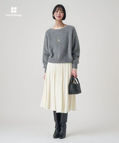 フェイクスエードプリーツスカート|ANAYI OFFICIAL ONLINE STORE