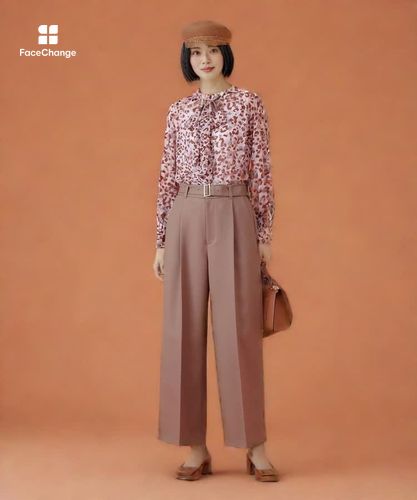 レオパードプリントリボンタイブラウス|ANAYI OFFICIAL ONLINE STORE