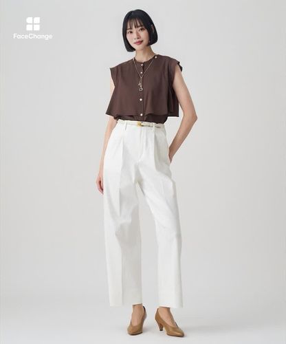 顕ページです！！ バックサテンノースリーブブラウス|ANAYI OFFICIAL ONLINE STORE