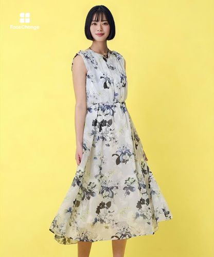 bouquet プリント ランダムタック ワンピース|ANAYI OFFICIAL ONLINE