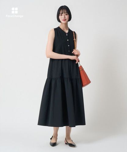 ポンチ×タフタティアード ワンピース|ANAYI OFFICIAL ONLINE STORE