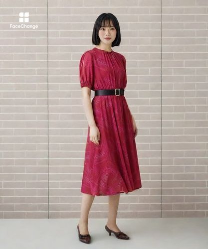 ♥ワンピース♥まとめ売り♥ チケットプリントスリットスリーブ ワンピース|ANAYI OFFICIAL ONLINE