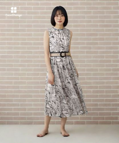 シティスケーププリントマキシ ワンピース|ANAYI OFFICIAL ONLINE