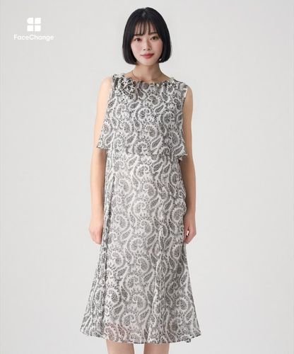 ペイズリーシフォンレイヤードワンピース|ANAYI OFFICIAL ONLINE STORE