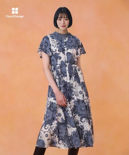 コンスティレーションプリントギャザーワンピース|ANAYI OFFICIAL