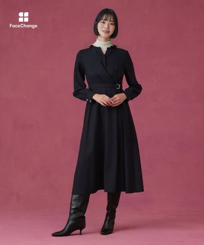 ウールジョーゼットカシュ ワンピース|ANAYI OFFICIAL ONLINE STORE