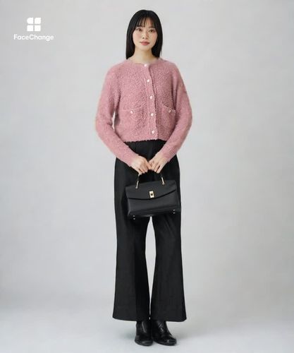 【美品】ANAYI スパンコールモールクルー カーディガン 38サイズ スパンコールモールクルー カーディガン|ANAYI OFFICIAL ONLINE STORE