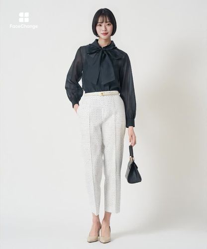 Eternal Line 2026】ドットジャガードテーパードパンツ|ANAYI OFFICIAL