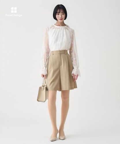 Eternal Line 2026】ウールジョーゼットキュロットパンツ|ANAYI