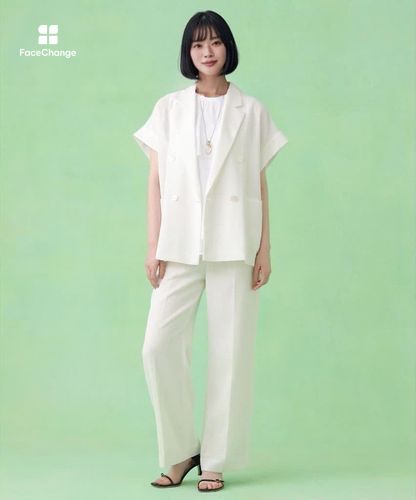 ANAYI パンツスーツ ロロピアーナ サイズ38 カラミリネンライクワイドパンツ〈セットアップ対応商品〉|ANAYI