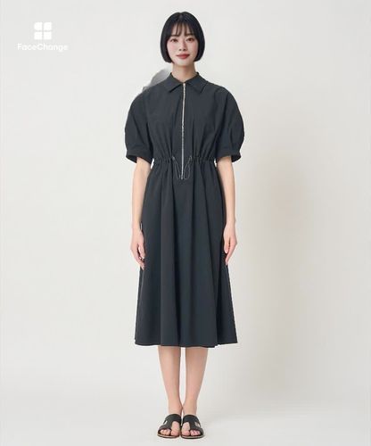 2WAYストレッチジップ ワンピース|ANAYI OFFICIAL ONLINE STORE