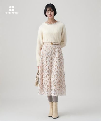 カスカータチュール切り替えフレア スカート|ANAYI OFFICIAL ONLINE