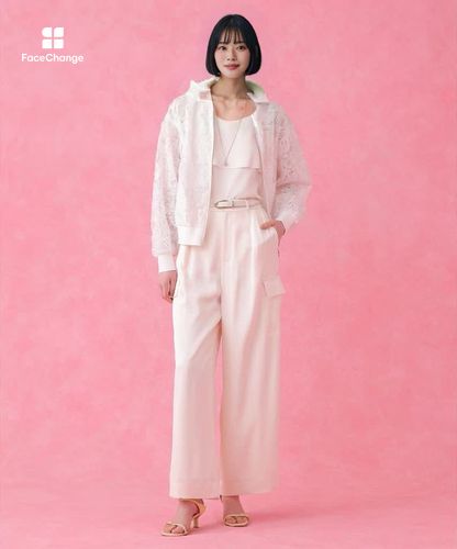 ANAYI ストレッチサテンカーゴパンツ ストレッチダブルサテンカーゴパンツ〈セットアップ対応商品〉|ANAYI
