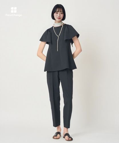 サッカーストレッチペプラム ブラウス〈セットアップ対応商品〉|ANAYI