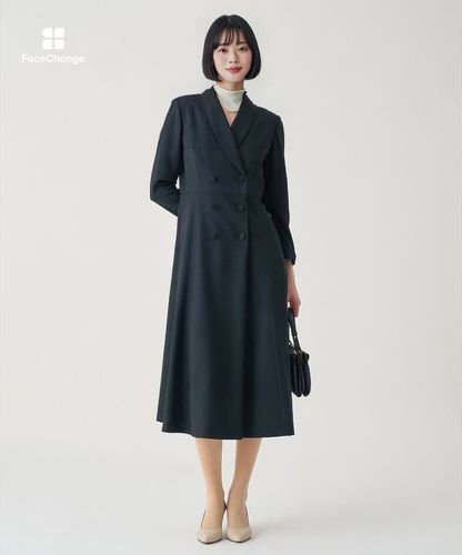 Eternal Line 2026】ウールジョーゼットショール衿 ワンピース|ANAYI