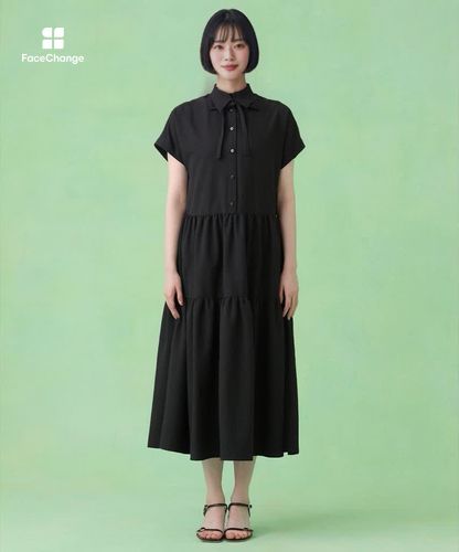 ラミーサッカーティアードシャツ ワンピース|ANAYI OFFICIAL ONLINE
