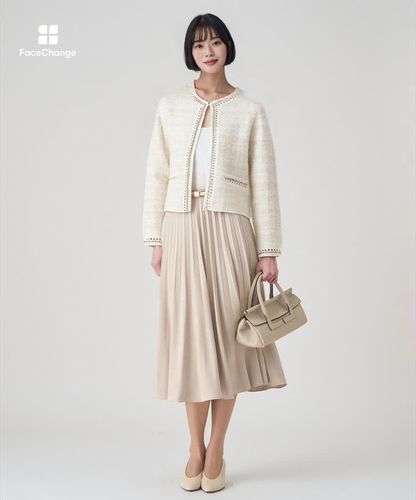 ノットツイードエジング カーディガン|ANAYI OFFICIAL ONLINE STORE