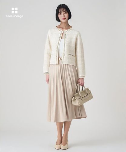 アナイ ANAY ノットツイードエジング カーディガン ノットツイードエジング カーディガン|ANAYI OFFICIAL ONLINE STORE