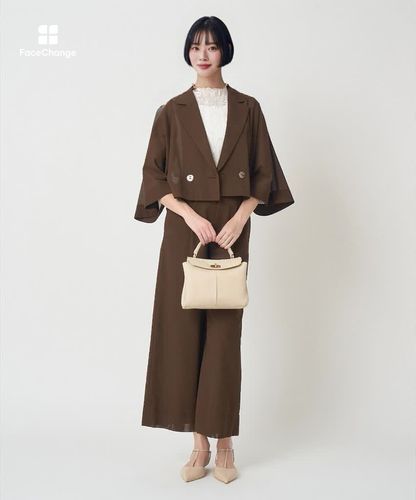ファインメッシュハーフスリーブ ジャケット〈セットアップ対応商品