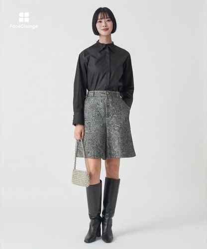 シルクループウールショートパンツ〈セットアップ対応商品〉|ANAYI
