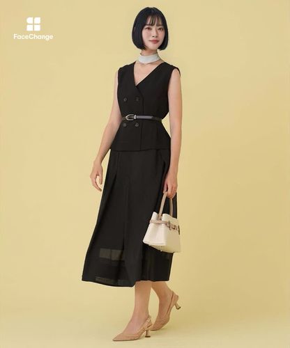 リネンライクシアーコンビ ワンピース|ANAYI OFFICIAL ONLINE STORE