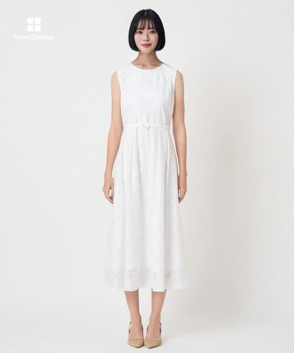 タイル刺繍タックフレア ワンピース|ANAYI OFFICIAL ONLINE STORE