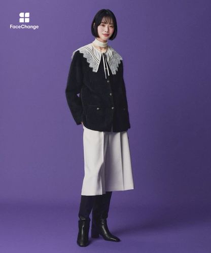 フラッフィ ロングジャケット カーディガン|ANAYI OFFICIAL ONLINE