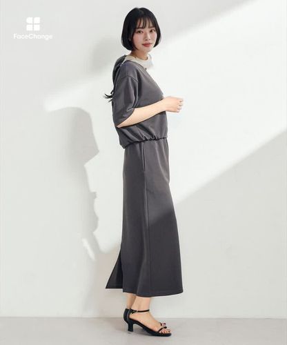 WEB限定 TIME SALE！］カットジョーゼットインゴムタイトスカート（6