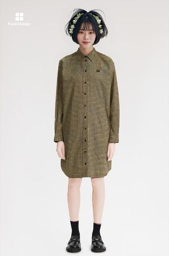 Chequerboard Shirt Dress(10 102：BLACK): | FRED PERRY JAPAN