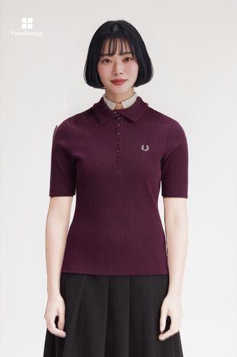 Wide Rib Polo Shirt(8 37C：PLUM): | FRED PERRY JAPAN | フレッド