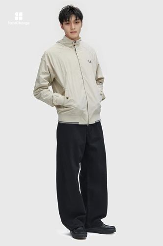 Crinkle Harrington Jacket(S 691：OATMEAL): | FRED PERRY JAPAN