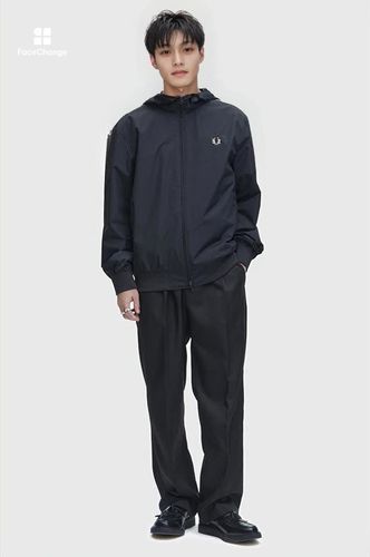 Hooded Brentham Jacket(S 102：BLACK): | FRED PERRY JAPAN