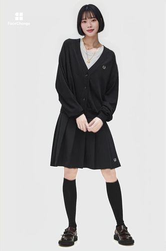 V-Neck Cardigan(10 102：BLACK): | FRED PERRY JAPAN | フレッド