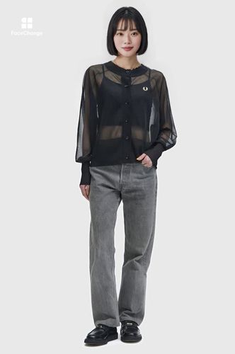 Sheer Cardigan(10 102：BLACK): | FRED PERRY JAPAN | フレッドペリー