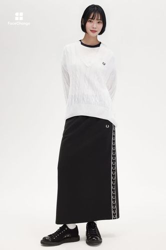 【美品】フレッドペリー ケーブルニット オーバーサイズ ピンク UK10 Cable Knit Jumper(10 129：SNOW WHITE): | FRED PERRY JAPAN