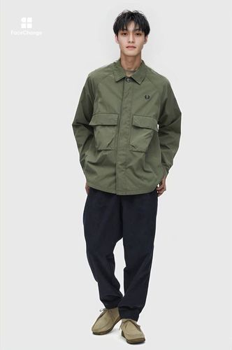 Raglan Utility Overshirt(M X21：LAUREL WREATH GREEN): | FRED PERRY