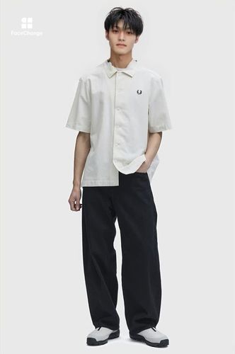 Pocket Detail Short Sleeve Shirt(S 560:ECRU): | FRED PERRY JAPAN Pocket Detail Short Sleeve Shirt(S 560:ECRU): | FRED PERRY JAPAN