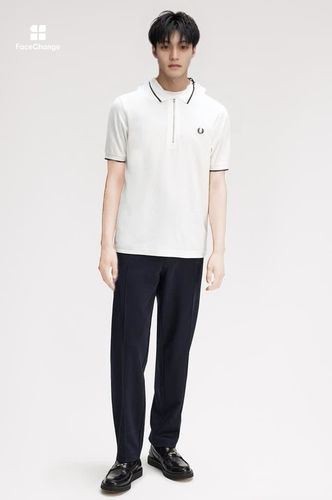 Crepe Pique Polo Shirt(S 102：BLACK): | FRED PERRY JAPAN