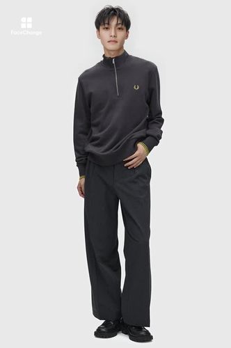 Half Zip Sweatshirt(S 102：BLACK): | FRED PERRY JAPAN | フレッド