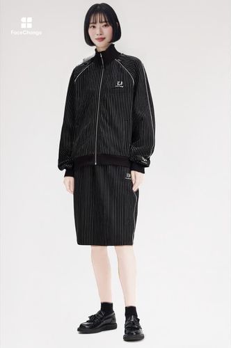 Kris Van Assche Pinstripe Track Skirt(8 102：BLACK): | FRED PERRY