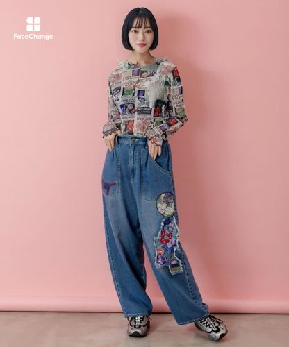 153603：ラメニットソー3柄展開インナーTの通販-ScoLar